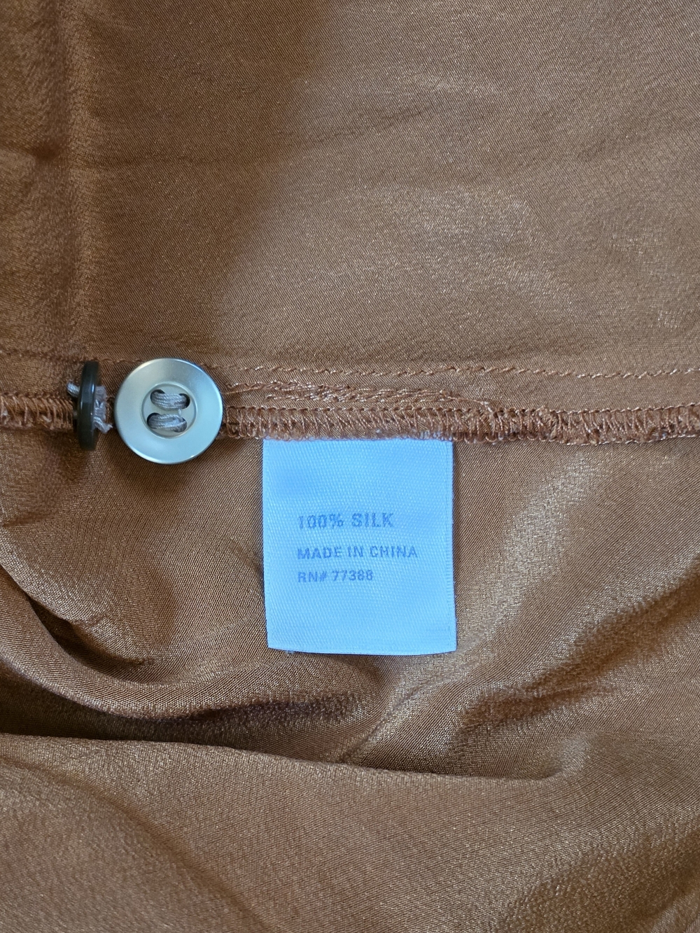 Broadway & Broome 100% Silk Safairi Shirt Midi Dress Women's 4 Terracotta Pocket - Picture 12 of 13